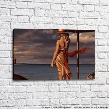 Fată &icirc;ntr-o rochie pe malul mării, Peregrine Heathcote