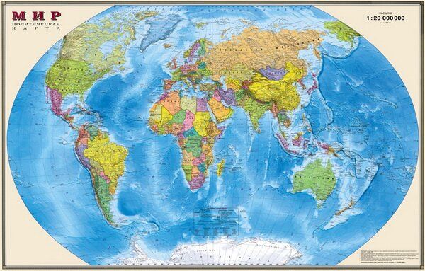 Fototapet Harta politica a lumii