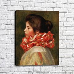 Pierre Auguste Renoir, francez, fată cu guler roșu