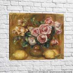 Pierre Auguste Renoir Natura moartă cu trandafiri și lămâi