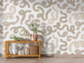 Forme abstracte maro-bej pe fundal deschis