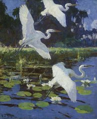 Herons and Lilies, 1934