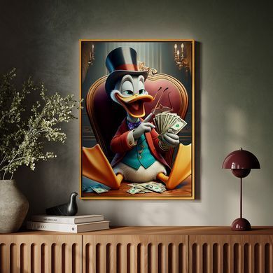 Scrooge cu joben, număr&acirc;nd dolari