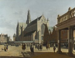 Piața pieței și Grote Kerk din Haarlem