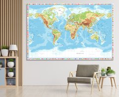 Физическая карта мира, Английский язык