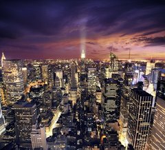 Fototapet Manhattan noaptea, New York