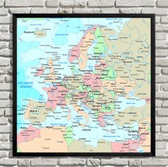 Политическая карта Европы, квадрат