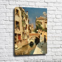 Canal venețian Rubens Santoro cu Clopotul Frari în depărtare