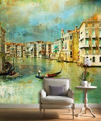 Fototapet canalele Veneției, frescă