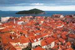 Fototapet Vedere a orașului Dubrovnik, Harvatia