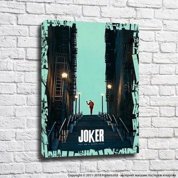 Poster Joker &icirc;ntr-un costum roșu