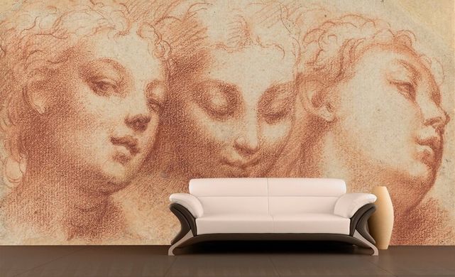 Фреска Пармиджианино Три женские головы