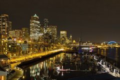 Fototapet Night Seattle, SUA