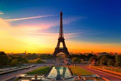 Fototapet Turnul Eiffel la apus, Paris