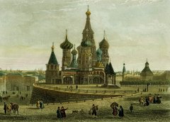 Фотообои Рисунок храма Василия Блаженного, Москва