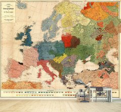 Harta etnografica a Europei in 1918