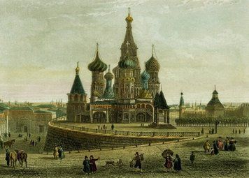 Фотообои Рисунок храма Василия Блаженного, Москва