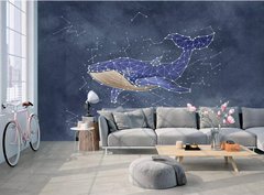 Синий кит на звездном небе