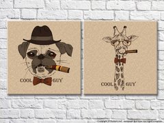 Собака и жираф с сигарой