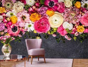 Abstracție florală pe fundal &icirc;ntunecat