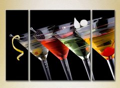 Triptic Cocktailuri multicolore