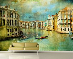 Canal de la Veneția cu gondolă