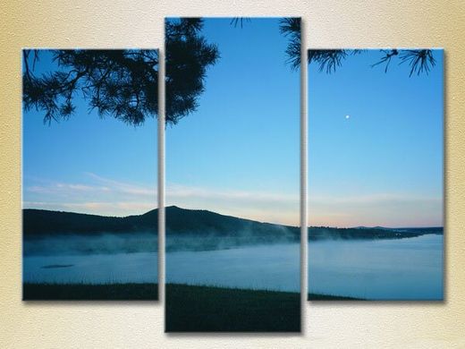 Triptic Ceață peste lacul de noapte_01