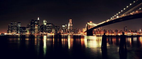 Fototapet Oraș de noapte, New York
