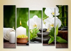 Полиптих Белые орхидеи и бамбук_02