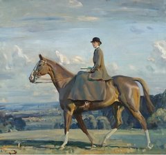 Portrait of Lady Barbara Lowther on Horseback