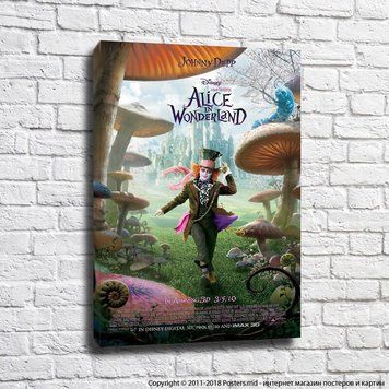 Afiș cu Johnny Depp pentru filmul Alice &icirc;n Țara Minunilor