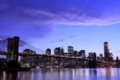 Фотообои Бруклинский мост вечером, Нью-Йорк