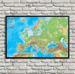 Физическая карта Европы на румынском языке