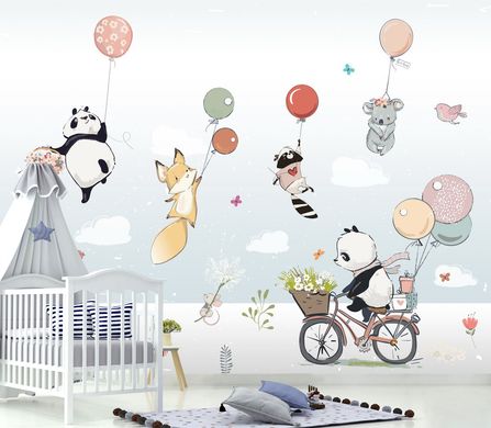 Animale pe biciclete și baloane