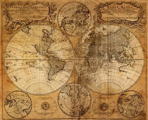 Фотообои Карта Мира 1746