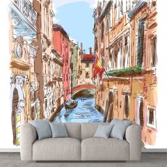 Узкий водный канал Венеции