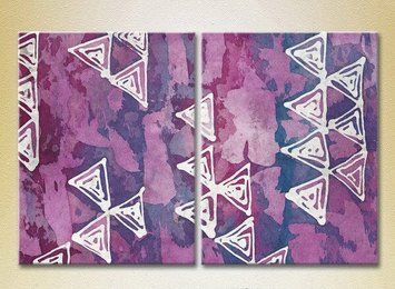 Diptic Abstracție liliac-violet_02