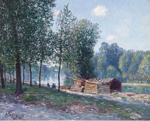 Cabins at the Bank of Loing, Morning Effect, 1896