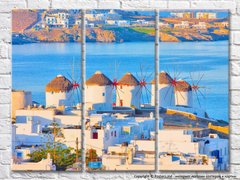 Греция, ветряные мельницы у моря