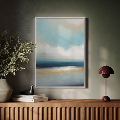Abstracție pastel, gri albastru