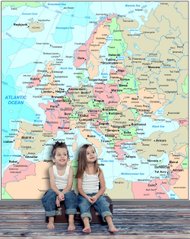 Современная карта Европы с названиями