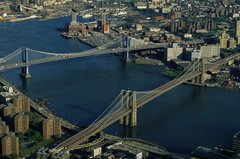 Fototapet Two Bridges, New York