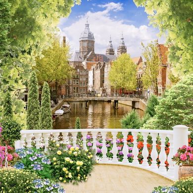 Фреска с видом на Амстердамские каналы