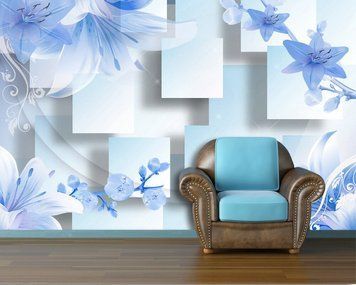 Fototapet 3D floare de crin violet