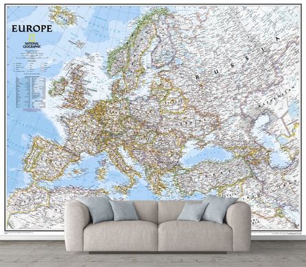 Harta moderna a Eurpoei cu nume de tari