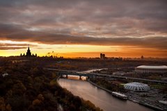 Fototapet Vedere a râului Moscova