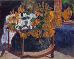 Paul Gauguin - Still Life with Sunflowers on an armchair 1901