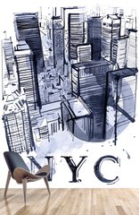 Нью Йорк монохромный рисунок