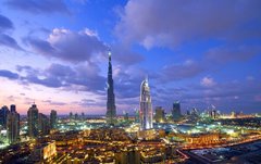 Fototapet Vedere de seară Dubai, Emiratele Arabe Unite