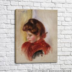 Pierre Auguste Renoir, francez, fată cu eșarfă roșie